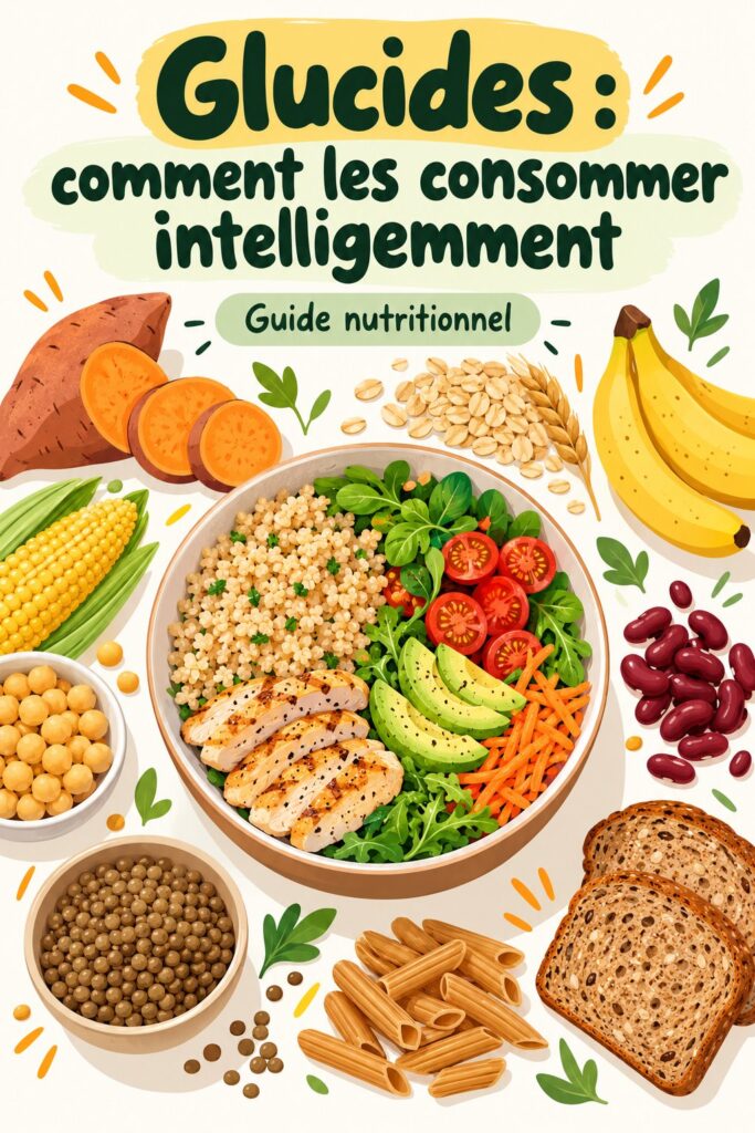 Femme dégustant un plat équilibré avec des glucides adaptés à une alimentation saine.