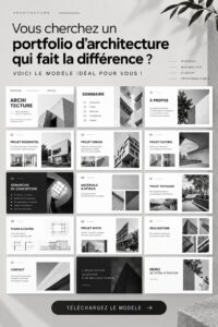 Modèle de portfolio architectural attractif avec des designs modernes