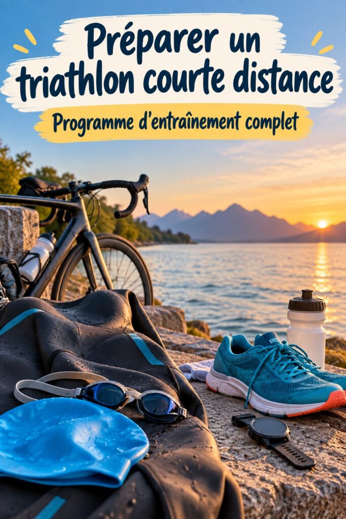 Femme en entraînement pour l'Ironman 70.3, prête pour relever le défi.