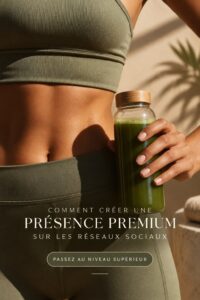 Femme souriante travaillant sur son profil de réseau social pour une image premium