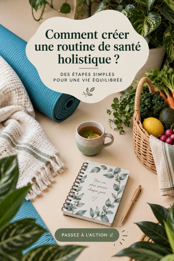 Femme pratiquant le yoga en plein air pour sa routine santé holistique