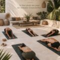 Patio de l'hôtel à Tulum, offrant une ambiance paisible et luxueuse.