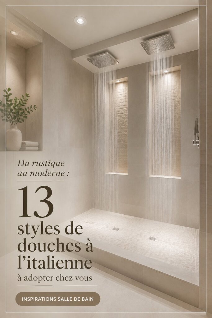 Salle de bain moderne avec une douche à l'italienne dans un style contemporain