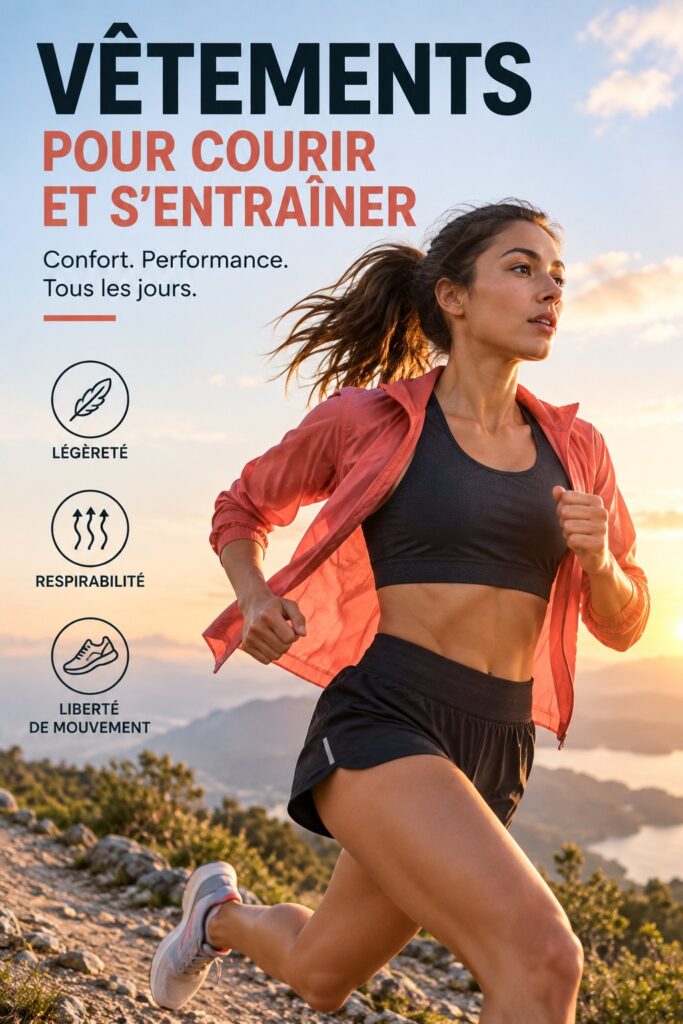 Femme courant dans un parc en portant des vêtements de sport stylés