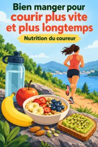 Plat coloré et équilibré avec des ingrédients sains pour les coureuses