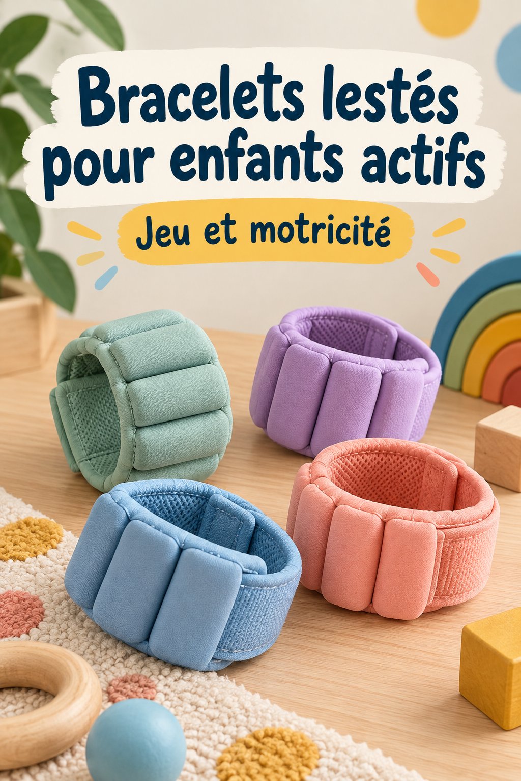Femme à la plage portant des bangles colorés, accessoire d'été tendance