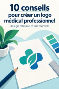 Logo médical stylisé reflétant la professionnalisme et le soin