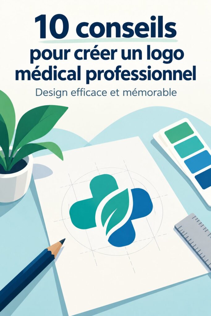 Logo médical stylisé reflétant la professionnalisme et le soin