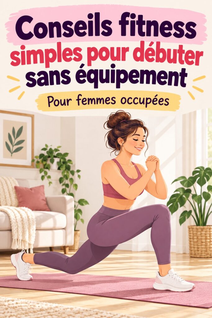 Femme s'entraînant à la maison sans équipement, souriante et motivée