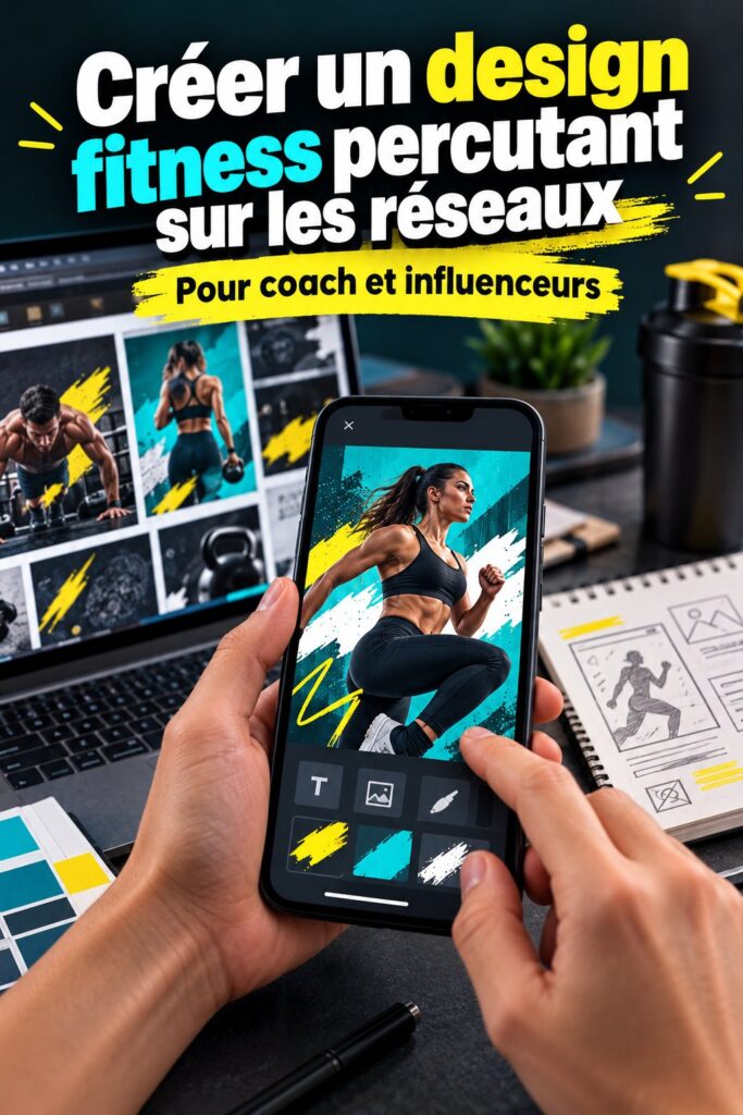 Exemple de designs attrayants pour un compte Instagram dédié au fitness.