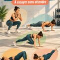 Femme réalisant un entraînement en 5 mouvements dans un parc