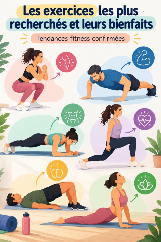 Femme pratiquant des exercices de fitness populaires dans une salle de sport