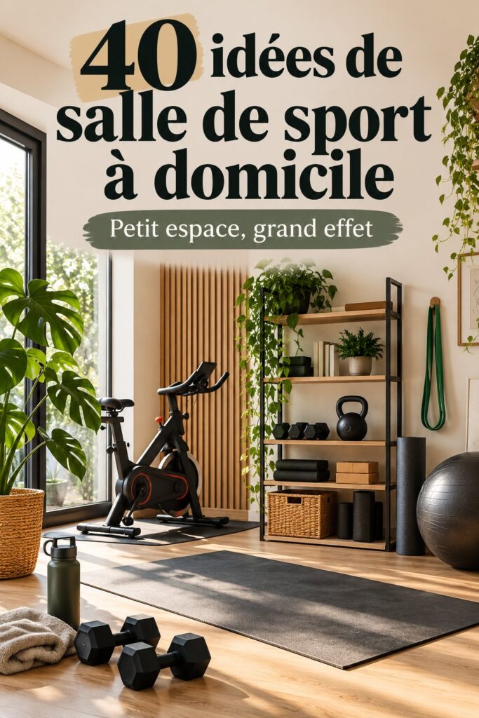 Un home gym moderne avec équipement de fitness dans une salle lumineuse