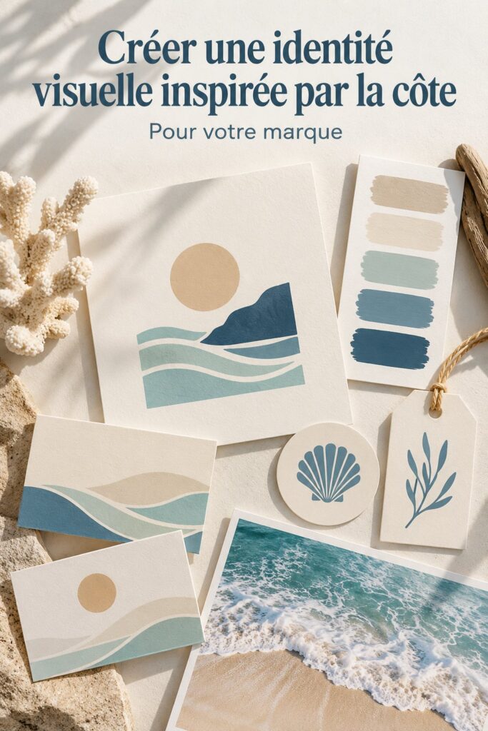 Un intérieur serein illustrant l'identité de marque d'AVGI Pilates avec des éléments côtiers
