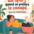Femme s'étire dans un coin sport à la maison, un tapis de yoga à ses pieds.