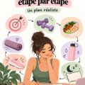 Femme active planifiant sa remise en forme pour 2026 avec un carnet et un stylo