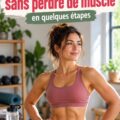Femme souriante engageant dans une activité de fitness, symbolisant la recomposition corporelle.