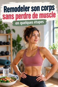 Femme souriante engageant dans une activité de fitness, symbolisant la recomposition corporelle.